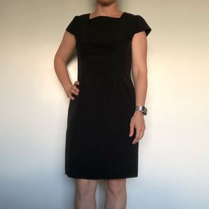 Black capped sleeve dress